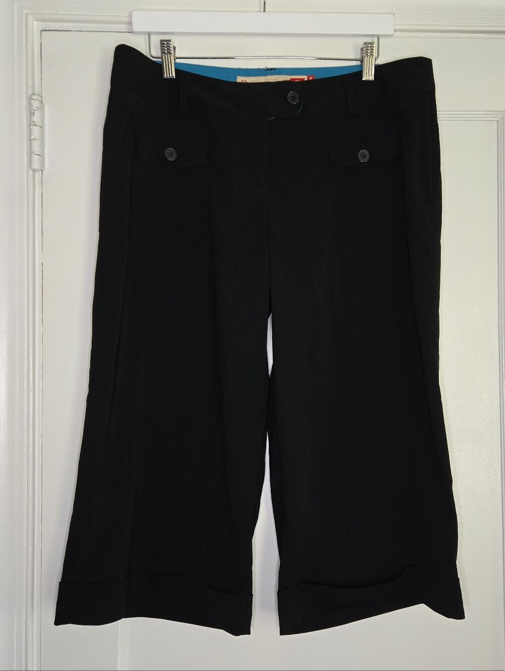 Guess Black Capri Pants Womens Y2K Cropped Slim Fit Casual Stretch